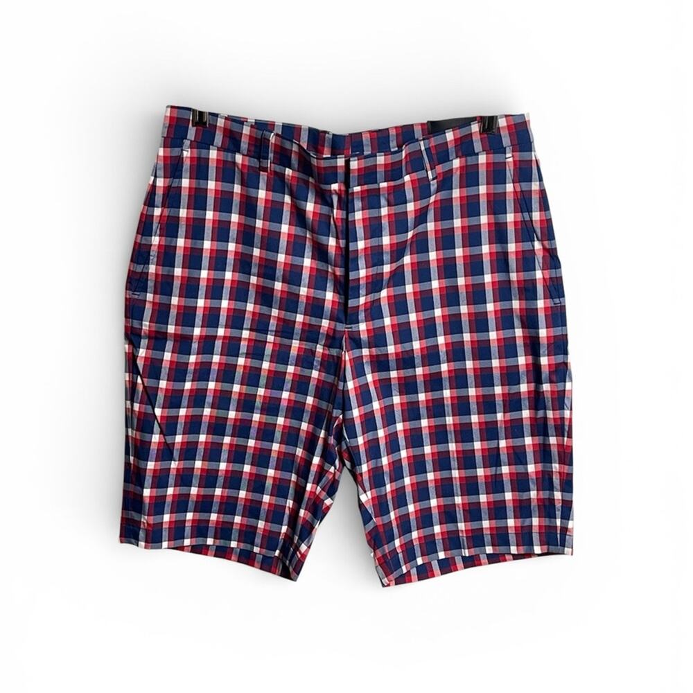 Walter Hagen Red and Blue Plaid Men Shorts Size 34"